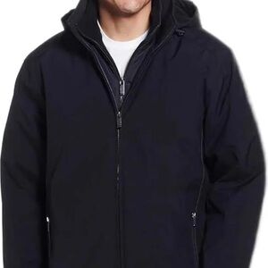 NWT Weatherproof Men’s Ultra Tech Removable Fleece Lined Hood Jacket (Black, XL)